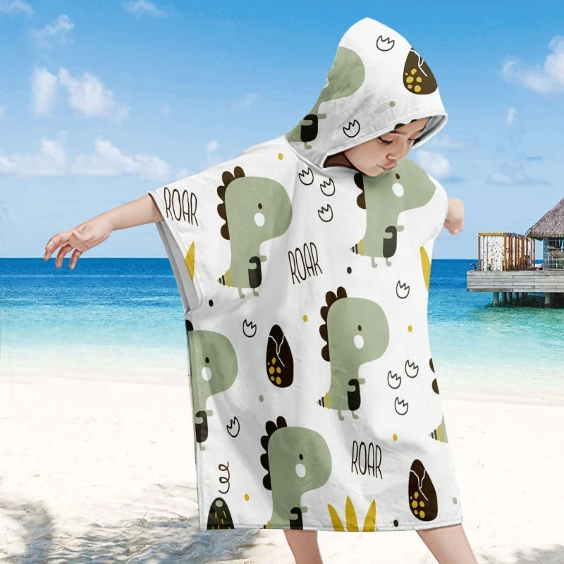Toddlers Hooded Beach Towel Coverup Cape Kids Cotton Soft QuickDrys Absorbent Use for Swim Pool Bath Poncho Towel Gift