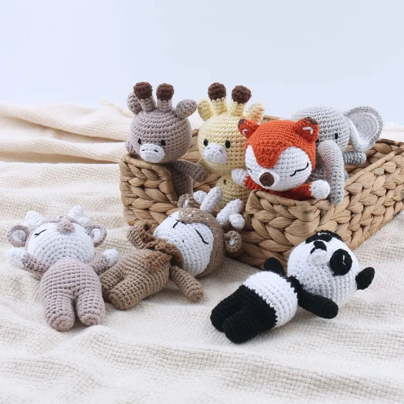 Lovely Crocheted Stuffed Animal Toy Handmade Gift Couch Desktop Decoration Cartoon Baby Shower Gift Crocheted Toy Dropshipping