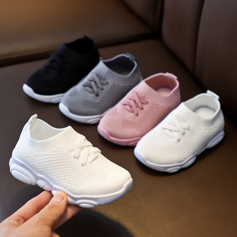 Baby Sneakers Infant Shoes 2020 Fashion Children's Flat Shoes Baby Kids Girls Shoes Stretch Breathable Mesh Sports Running Shoes