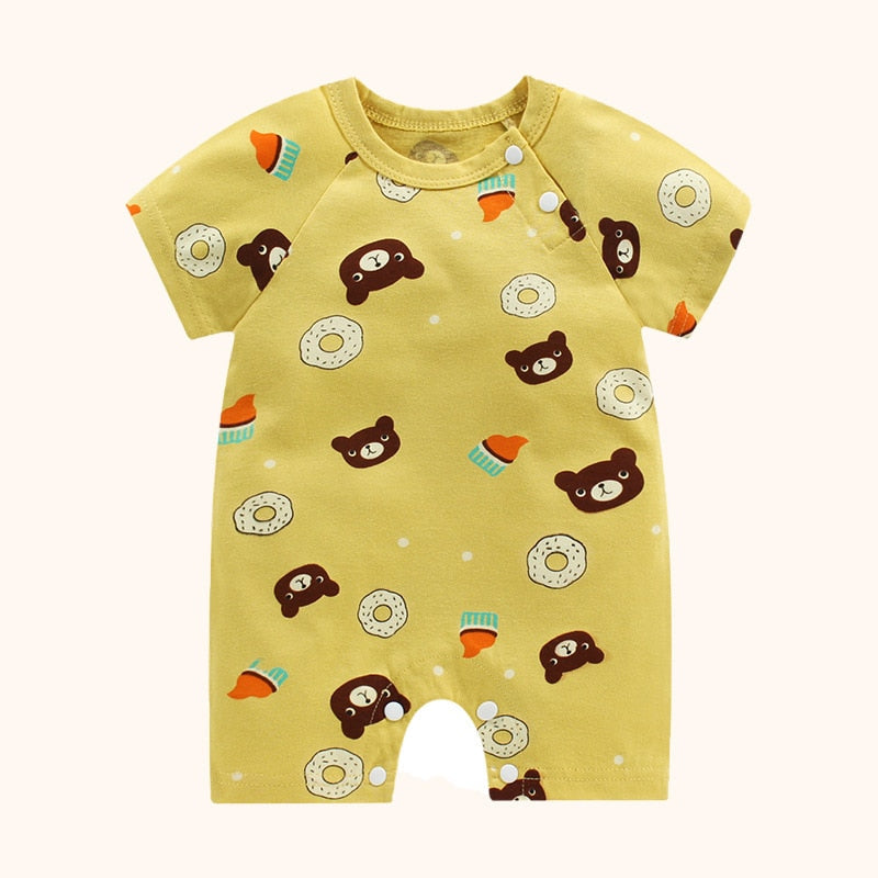 Newborn Baby Clothing Boy Girl baby clothes items Cotton Bodysuit Summer Short Sleeve Romper Infant Toddler sleepwear