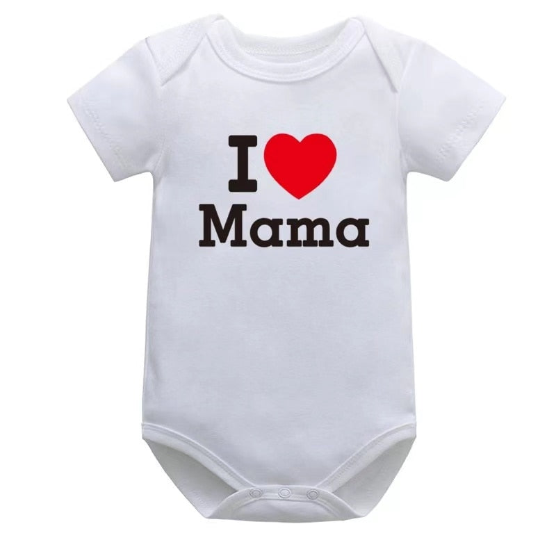 Baby Clothes Bodysuit for Newborn Infant Jumpsuit Boys Girls Letter Print Short Sleeves Romper Toddler Onesies 0 to 12 Months