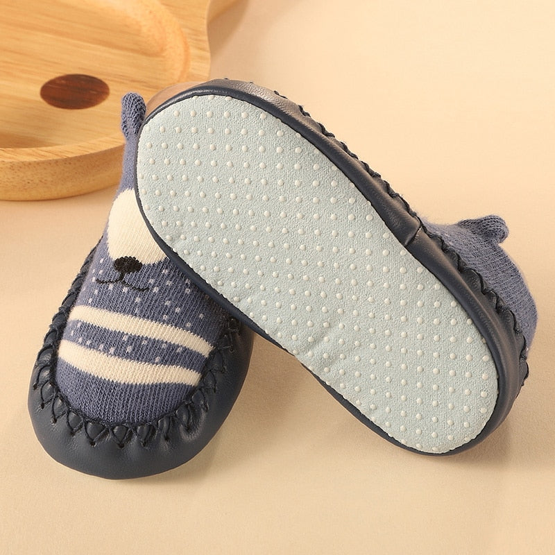 2023 New Born Baby Socks with Rubber Soles Infant Baby Girls Boys Shoes Spring Autumn Baby Floor Socks Anti Slip Soft Sole Sock